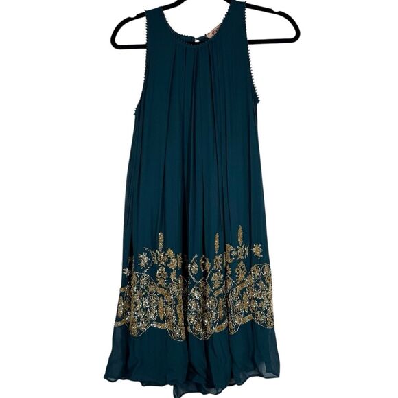 Anthropologie Dresses & Skirts - Anthropologie Not So Serious Brenta Beaded Swing Dress Cocktail Elegant Womens 2